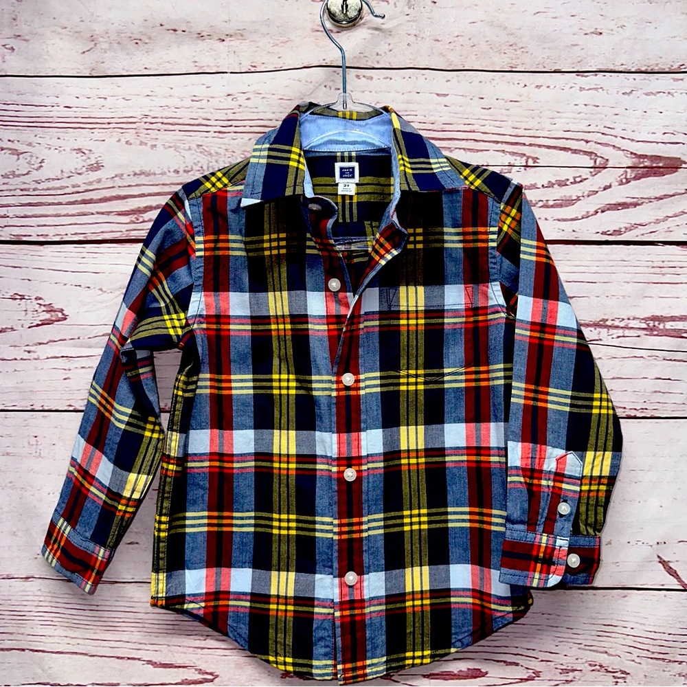 Janie & Jack Plaid Shirt Size 2t